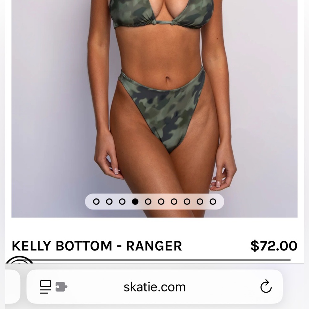 Skatie ranger Camo Halter Bikini bottom large